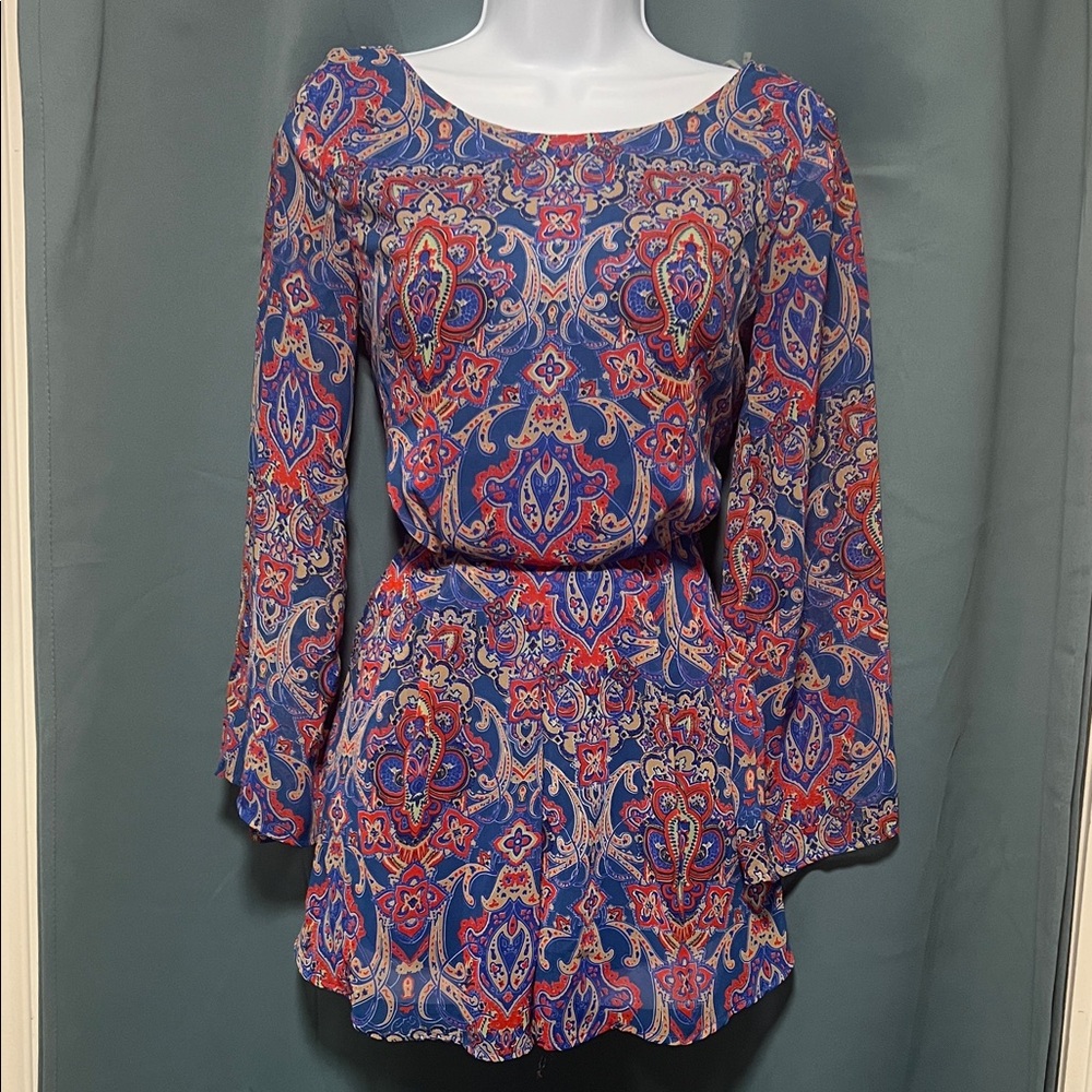 Lush Blue Fabric with White Label